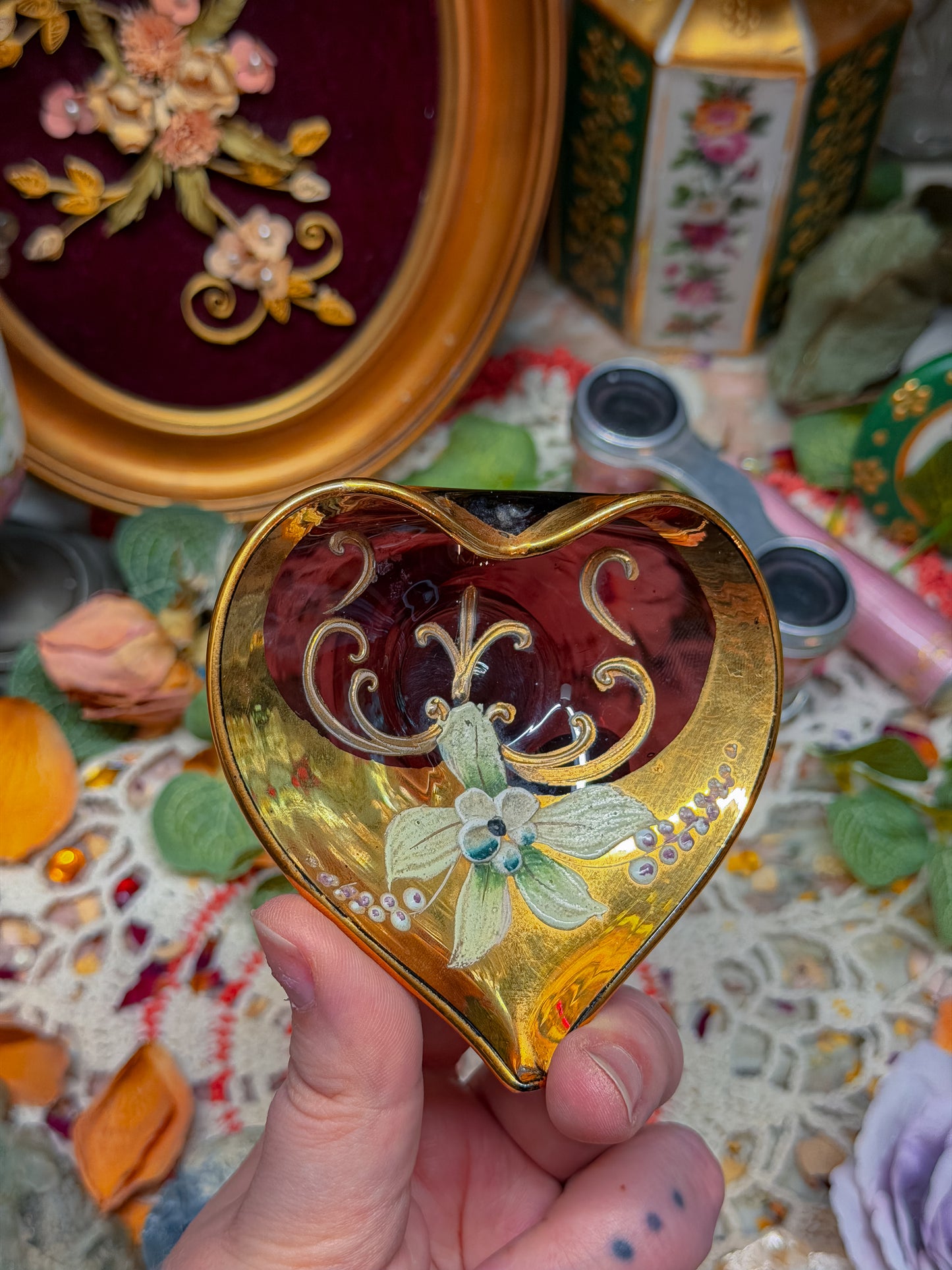 24k Murano heart ashtray✨
