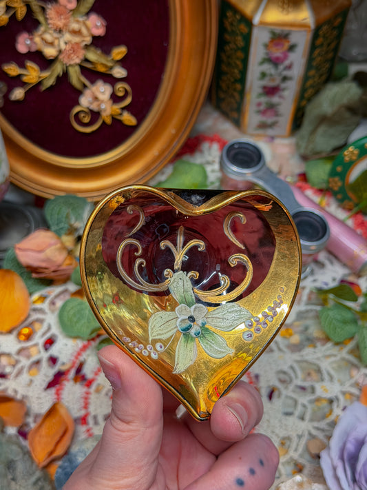 24k Murano heart ashtray✨