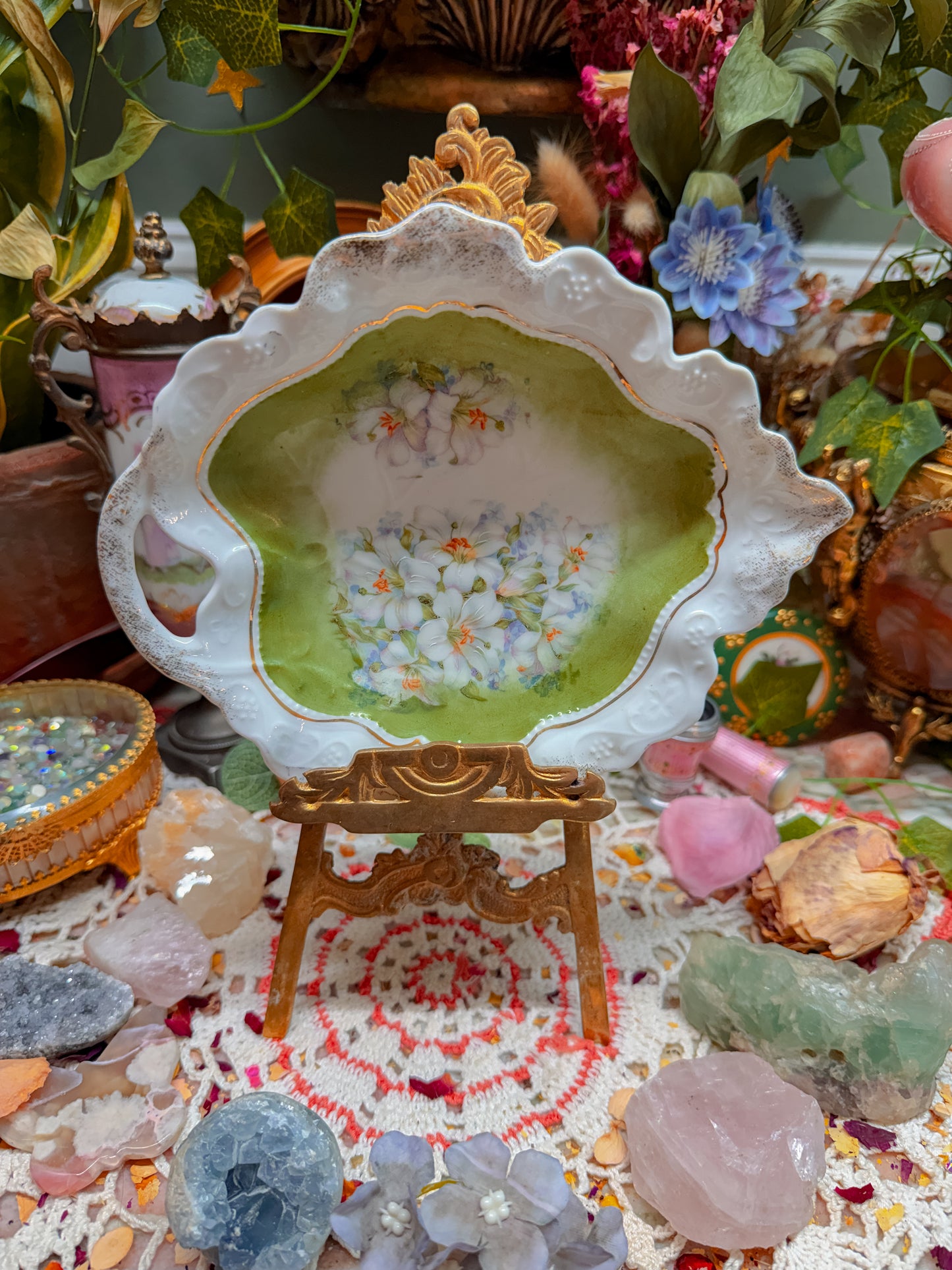 Limoges floral ashtray✨