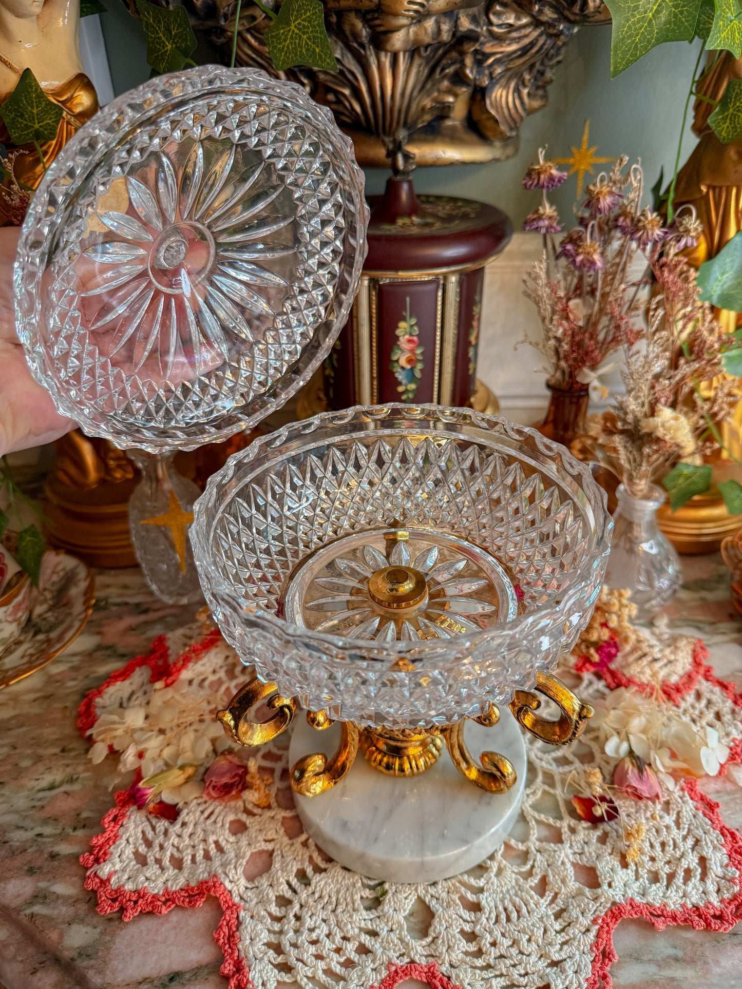 Genuine crystal and marble stash✨