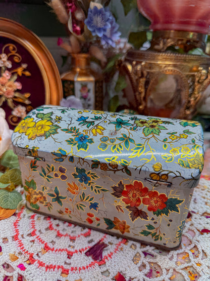 70s floral tin stash✨