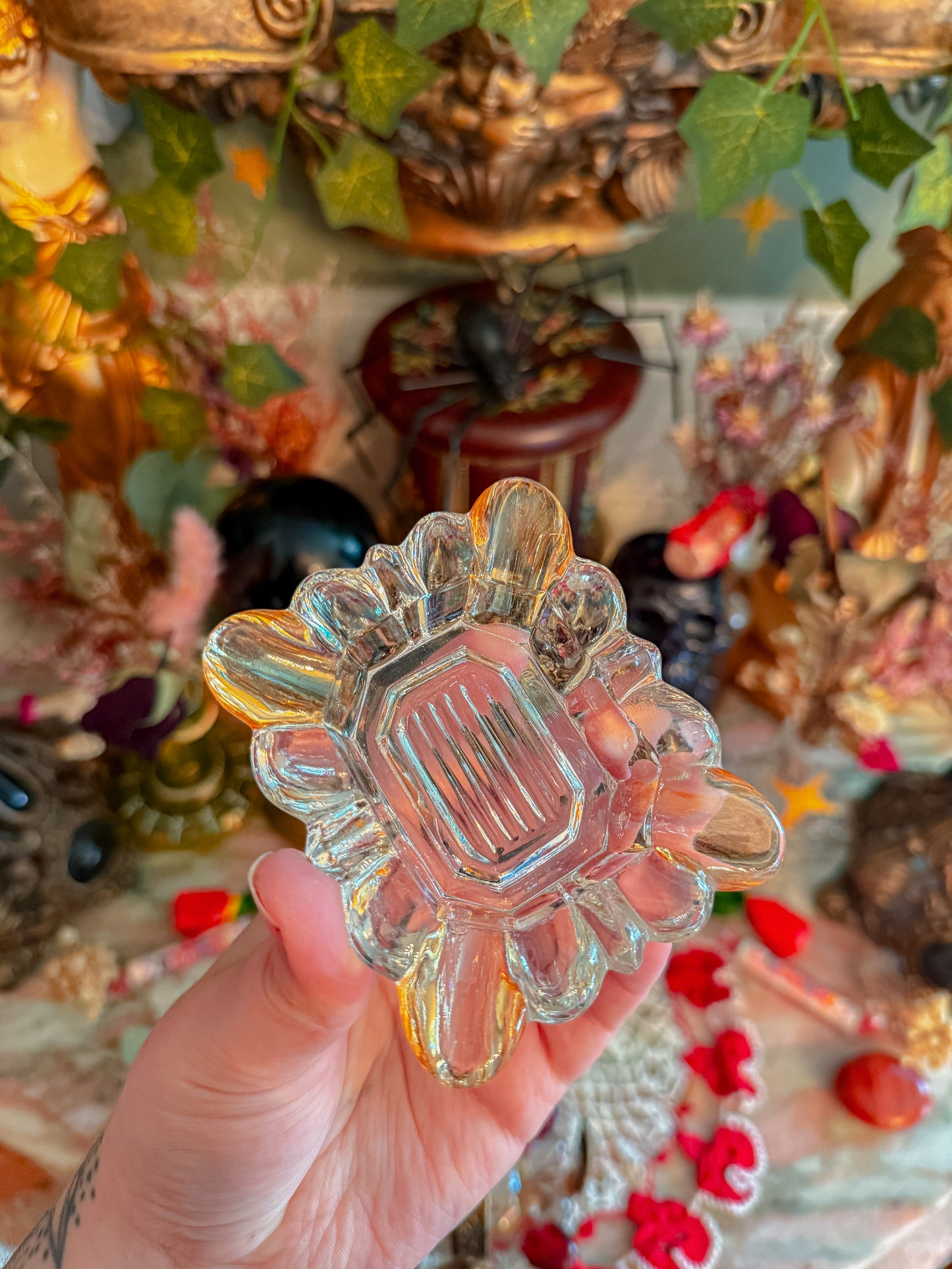 Gilted metal stacked ashtray set✨