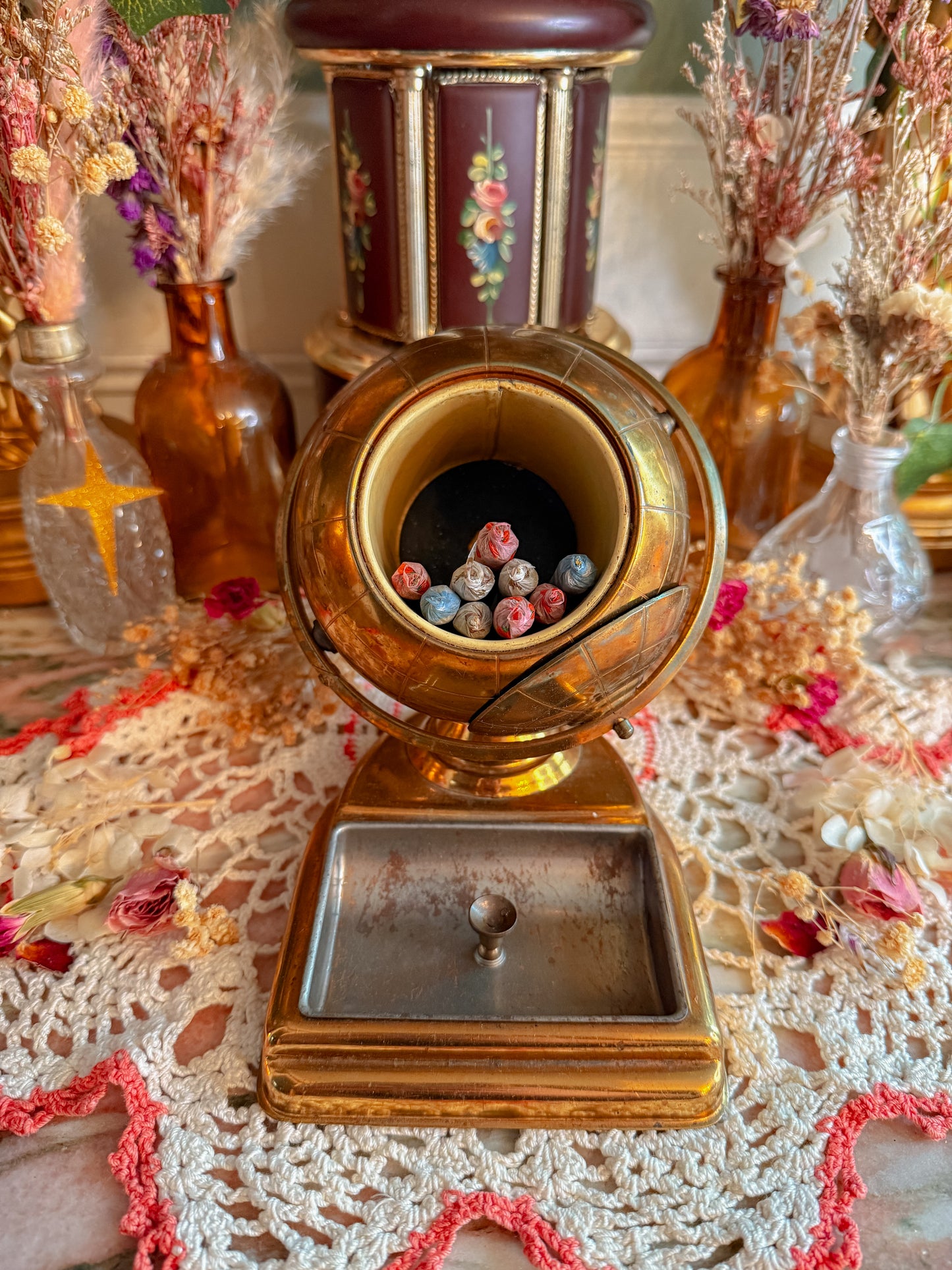 Mid century globe ashtray/joint holder