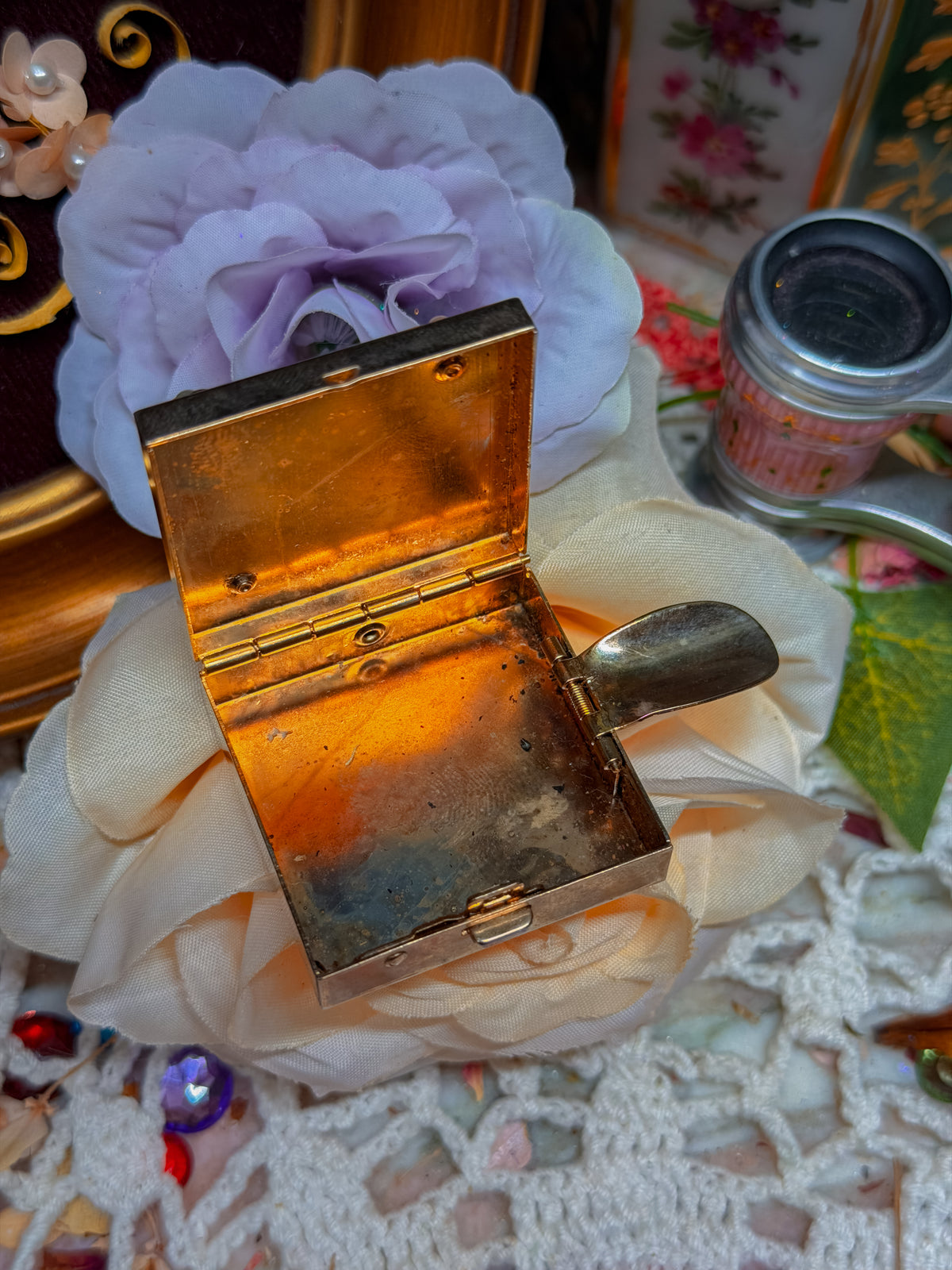 Silent butler Pocket ashtray with rhinestones✨