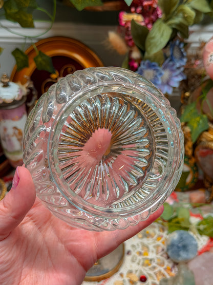 Floral metal and glass stash✨