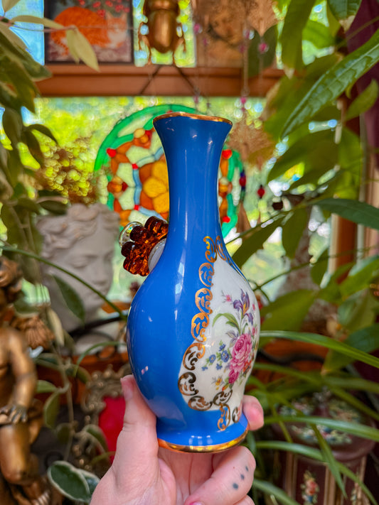 Blue French floral Limoges