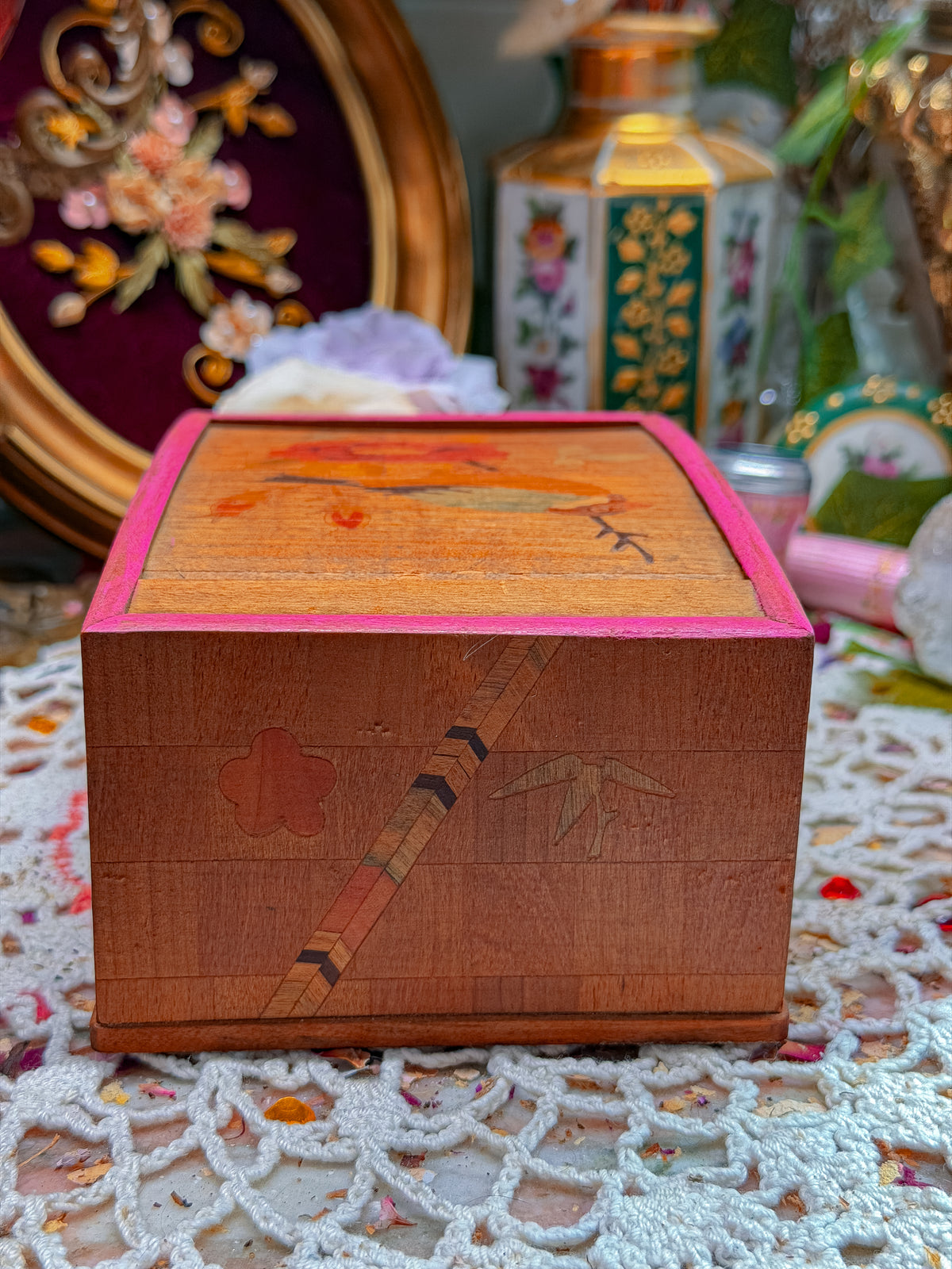 Wooden sliding cigarette box/stash✨