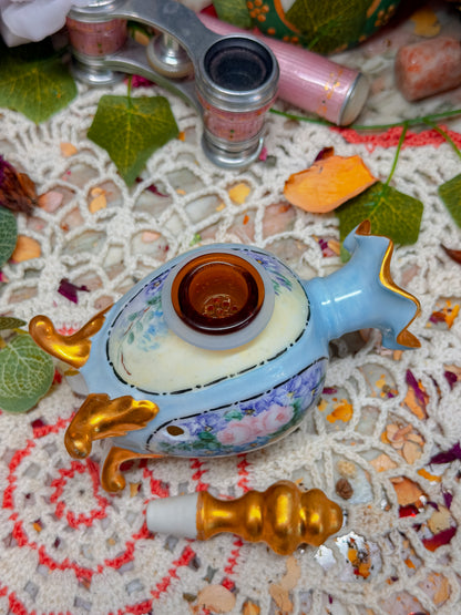 Hand painted Limoges French pipe✨