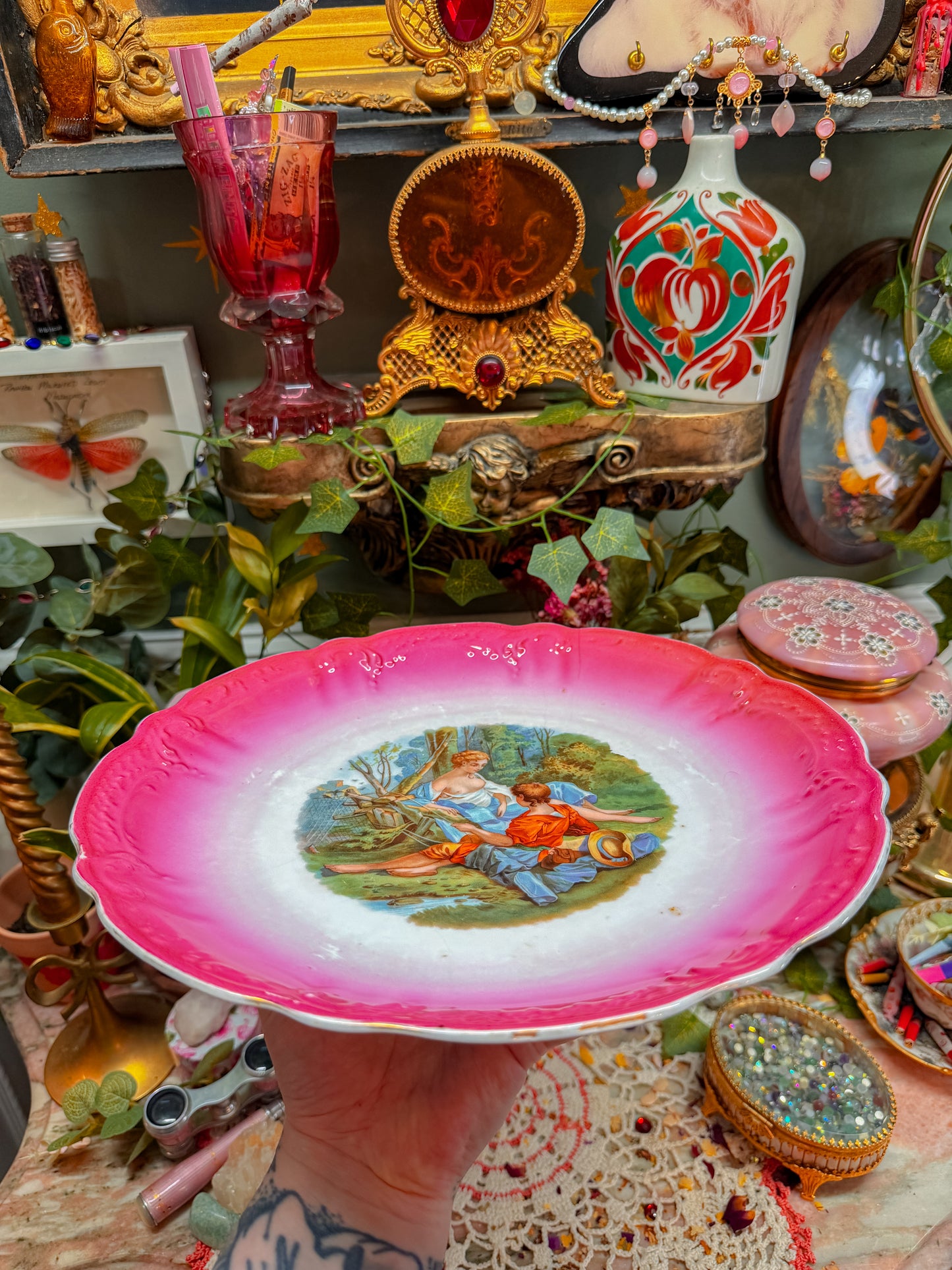 Pink Austrian rolling tray✨