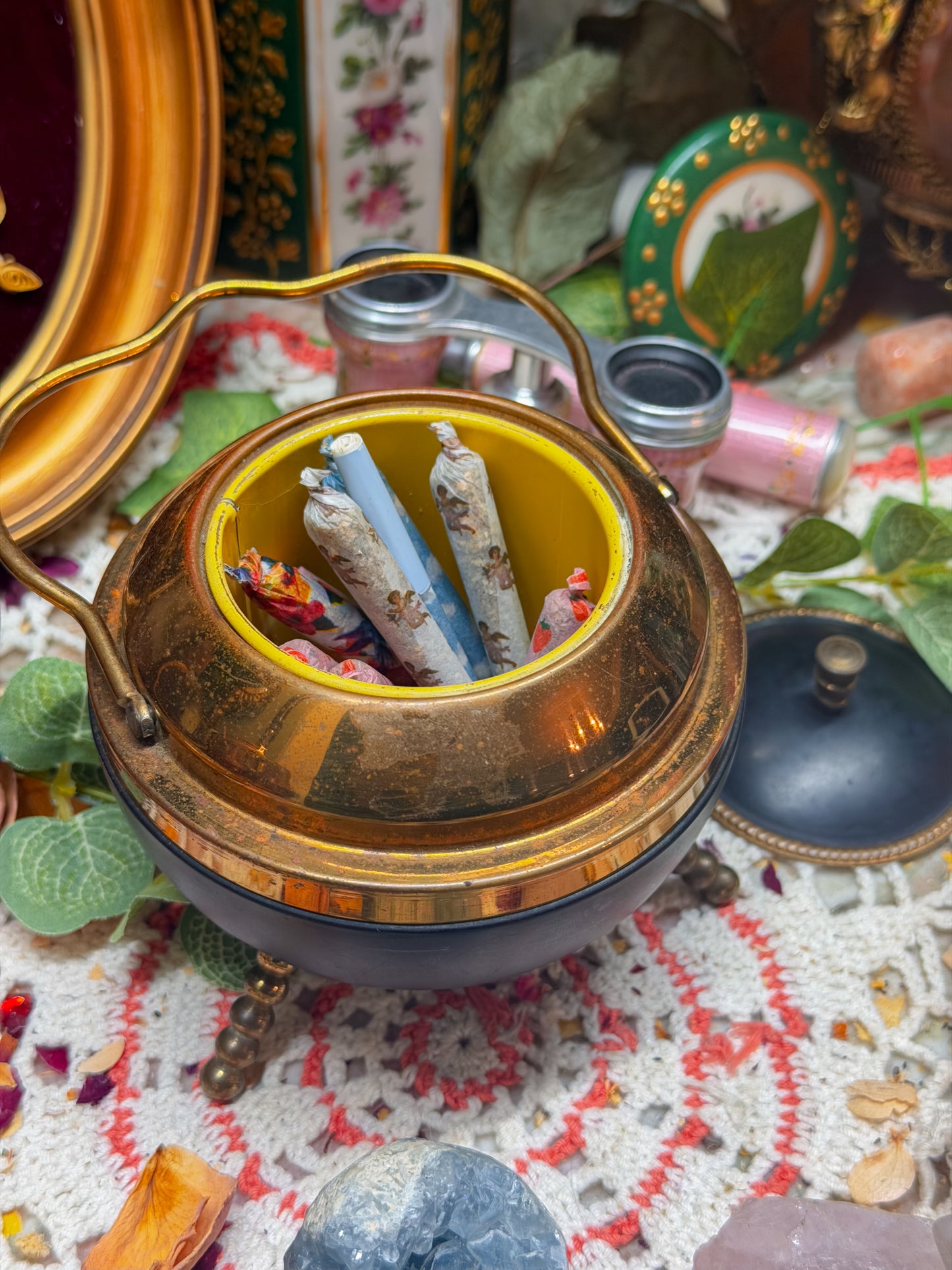 Brass Cauldron cigarette stash✨