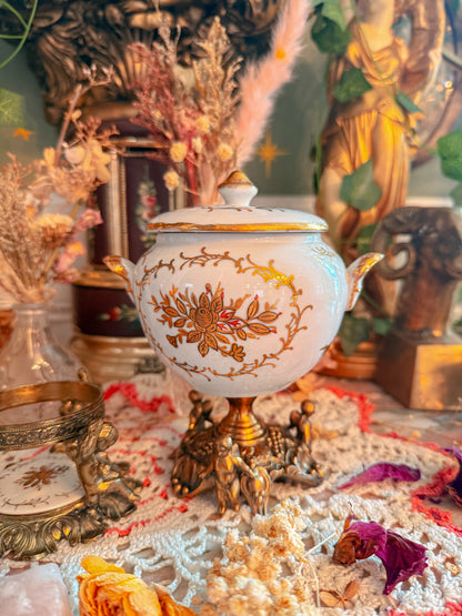 24k gold porcelain and brass set✨