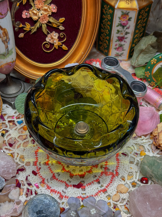 Indiana glass pedestal ashtray✨