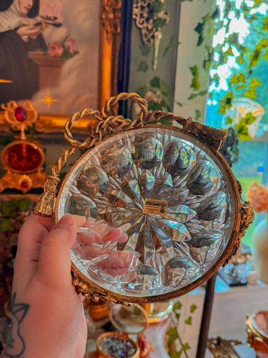 Crystal gilded ashtray✨