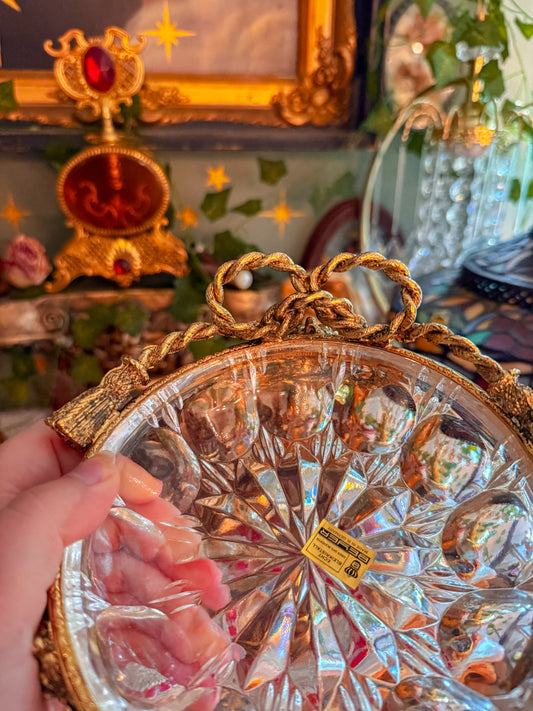 Crystal gilded ashtray✨