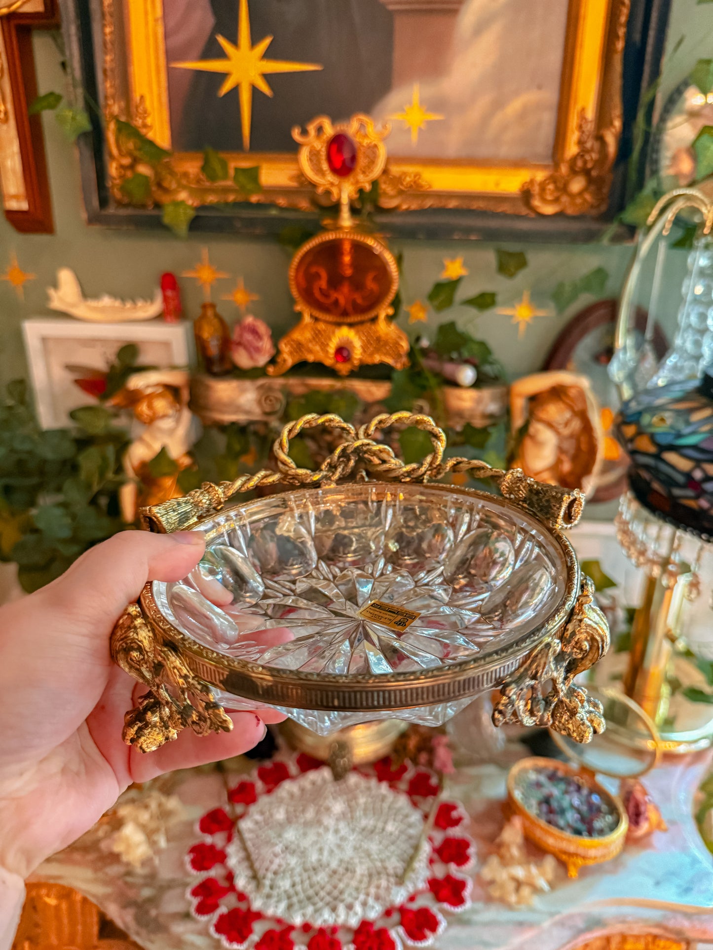 Crystal gilded ashtray✨