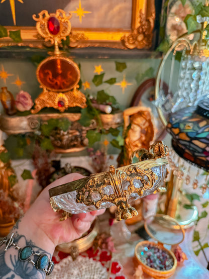 Crystal gilded ashtray✨